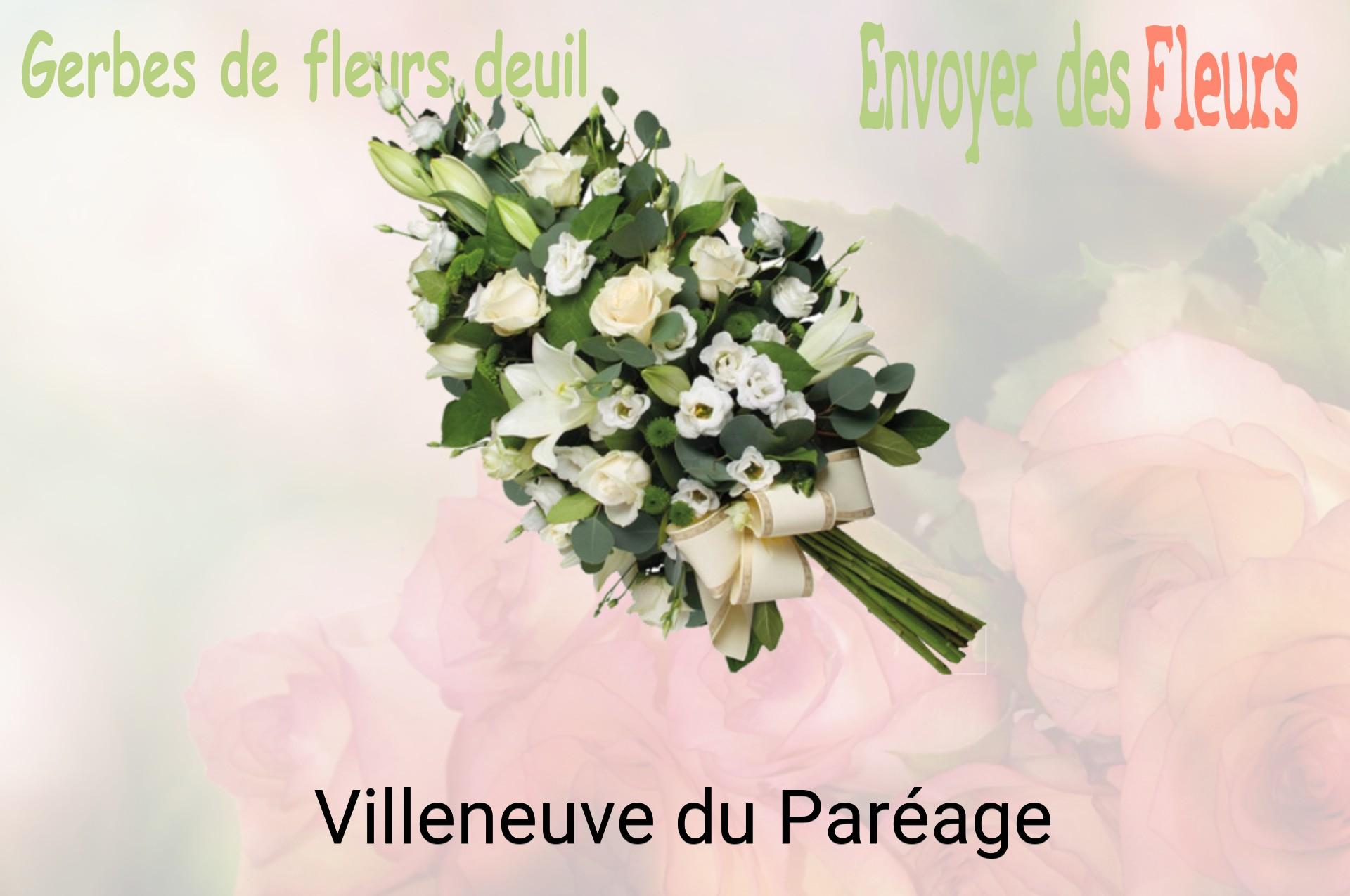 Gerbe de fleurs de deuil livrée à Villeneuve-du-Paréage